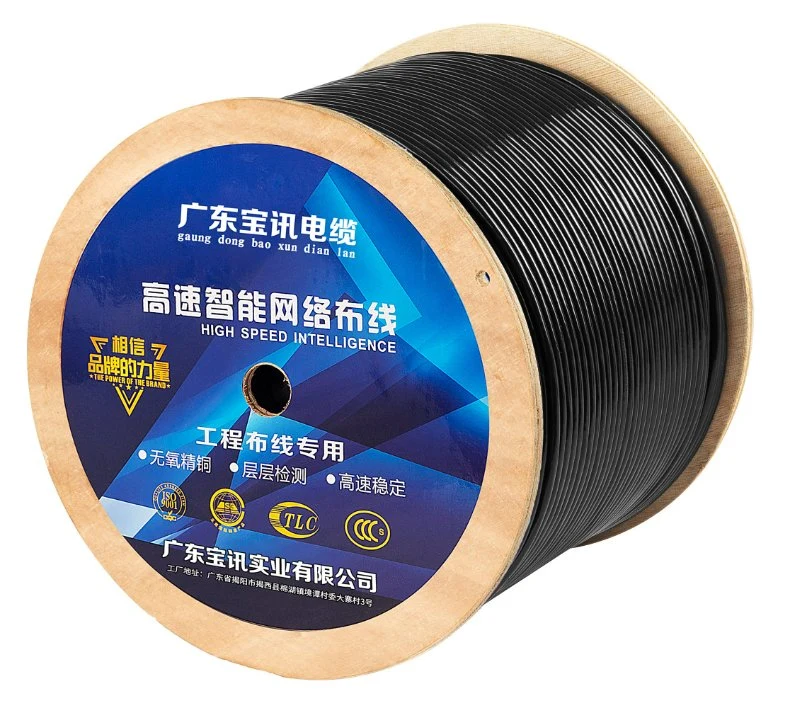 High-Speed 24AWG PVC Jacket Copper Conductor Cat5e STP LAN Ethernet Cable for Outdoor Network Use
